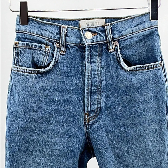 We The Free Stella High Rise Button Fly Skinny Jeans - Size 25 - Picture 2 of 8